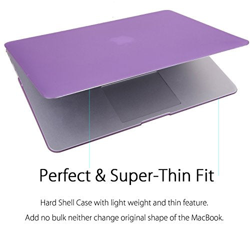 UESWILL Compatible with Smooth Matte Hard Shell Case Cover for MacBook Air 11 inch (Model A1370 / A1465), Purple - color: Purple, size: MacBook Air 11"