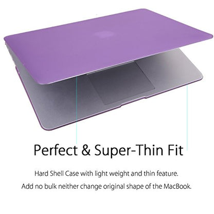 UESWILL Compatible with Smooth Matte Hard Shell Case Cover for MacBook Air 11 inch (Model A1370 / A1465), Purple - color: Purple, size: MacBook Air 11"