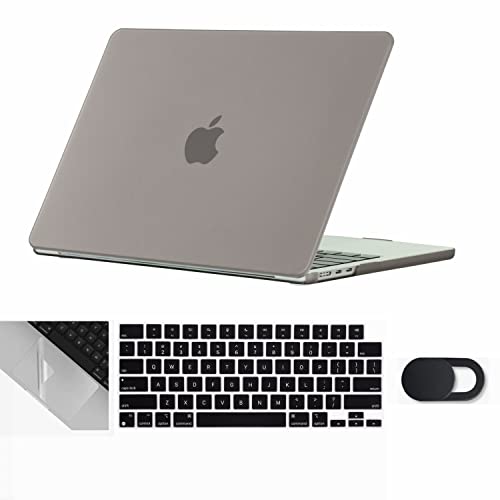 Se7enline for MacBook Neo Case 13 inch 2026 Model A3458,Grey | 4 in 1 Laptop Case,Keyboard Cover,Trackpad Protector,Webcam Cover,Anti-Scratch Anti-Drop Full Protection Slim Lightweight - color: Grey, size: 13 Inch