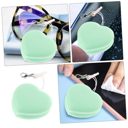 Heart-Shaped Macaron Screen Cleaner Multi-Functional Lens Cleaning Tool for Eyeglasses Phones and Cameras Durable Material Compact Design for Easy Storage Green - color: Green