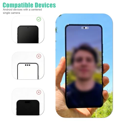 2pcs Single Front Slide Camera Cover Covers Webcam Blocker for Pixel/Galaxy | Keep Your Cell Phone Safe Camera Webcam Phones Parts Accessories Supplies Ultra-Thin Silver for Android Phones