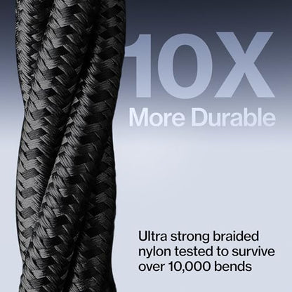 Statik MagStack USB A to Lightning Coiling Magnetic Charging Cable, 12W | MFi-certified Nylon Braided Tangle-Free, Magnetic Coiling, Data Transfer, Compatible with iPhone & iPad, 3FT Black - color: Black, size: 3ft, style: USB-A to Lightning