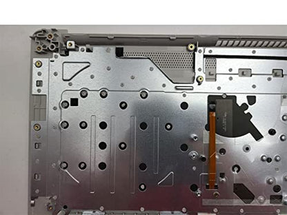 Replacement Laptop Upper Case Palmrest Backlit ODD Keyboard Touchpad Assembly Part for HP HP 17 by 17 CA L92787-001 Silver