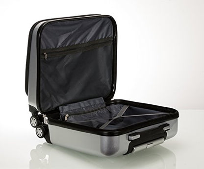 Rockland Revolution Hardside Rolling Computer Case, Carry-On, Silver - color: Silver