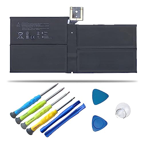 G3HTA038H Battery for Microsoft Surface Pro 5th (Model 1796, 2017),Surface Pro 6(Model 1807/1809/1796, 2018) 12.3" 2-in-1, Core i5 i7 m3 Series with Tools For surface pro 5 battery DYNM02 7.57V 45Wh - size: 10.23*6.89*0.39inch G3HTA038H