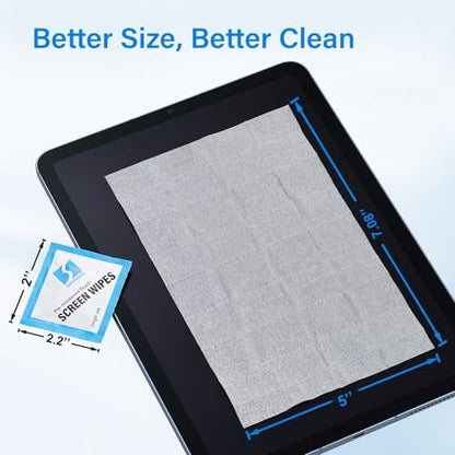 240 Count Screen Wipes, Screen Cleaner Wipes for Electronics, Touchscreens | Streak-Free & Scratch-Free Electronics wipes for Phone, Laptop, Computer, Monitor, Touchscreens, Care Screens, Eyeglasses. - size: 240 count