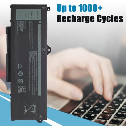 GRT01 Laptop Battery Compatible with Dell Latitude 14 5421 5431 15 5521 5531 Precision 3470 3561 3571 Alienware m17 R5 AMD Series 0R05P0 00P3TJ 0VXD57 0P3TJ R05P0 05RGW 4-Cell 15.2V 64Wh - style: GRT01