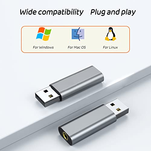 Pocket-Size Sound Card USB to 3.5mm Interface Adapter for Earphone Mic for Computer Laptop Lightweight USB to Adapter Gaming