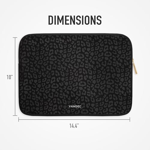 Vandel Slim MacBook Air 15 Inch Laptop Sleeve, 15 inch Laptop Case, Protective MacBook Pro Case, Dell XPS 15 Cover, Surface, Mac Book Air Pouch, Computer Carrying Bag - color: c. Black Leopard, size: 15 Inch