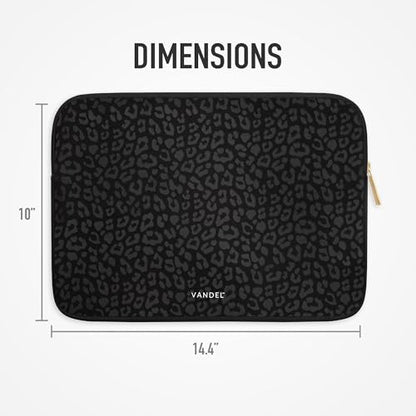 Vandel Slim MacBook Air 15 Inch Laptop Sleeve, 15 inch Laptop Case, Protective MacBook Pro Case, Dell XPS 15 Cover, Surface, Mac Book Air Pouch, Computer Carrying Bag - color: c. Black Leopard, size: 15 Inch