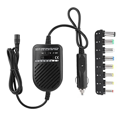 Ejoyous Car Laptop Charger Adapter 15V-24V, 80W Power Adapter Notebook Charger Power Supply Set with 8 Plug Heads, for Laptop Notebook Computers