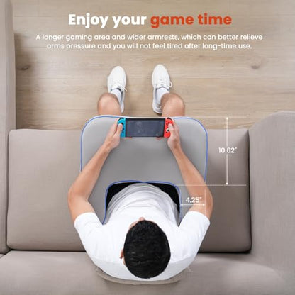 Reading Pillow for Gaming,Lap Desk Pillow for Laptop,Arm Rest Pillow for Reading, Working, Crocheting, Playing Steam Deck Switch or Sitting in Bed,Sofa