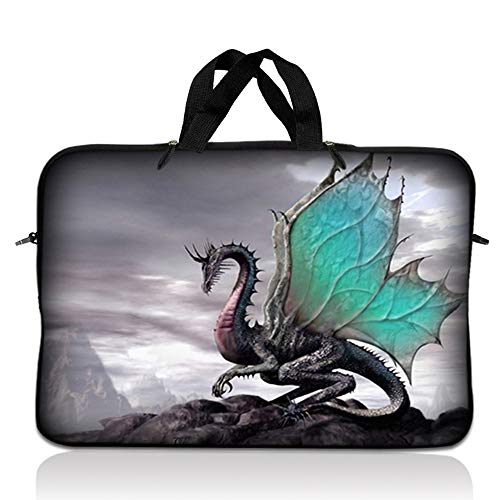 LSS 10 10.2 inch Laptop Sleeve Bag Compatible with Acer, Asus, Dell, HP, Sony, MacBook and more | Carrying Case Pouch w/ Handle ,Flying Dragon - color: Flying Dragon, size: 8 in -10.2 in