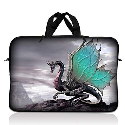 LSS 10 10.2 inch Laptop Sleeve Bag Compatible with Acer, Asus, Dell, HP, Sony, MacBook and more | Carrying Case Pouch w/ Handle ,Flying Dragon - color: Flying Dragon, size: 8 in -10.2 in