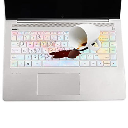 Keyboard Cover for HP Pavilion x360 14 & HP Laptop 14 14-dk 14m-dh 14-dq 14-fq 14-cd/ce/cf 14t-dh200 14-dq0052dx 14-dq2053cl 14-dk0002dx 14m-dh1003dx 14t-dq300 14m-cd0003dx 14-fq0013dx 14-cf0006dx - color: colors