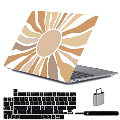 LanBaiLan Compatible for MacBook Pro 13 inch with Touch Bar 2022 2021 2020 2019 2018 2017 2016 Release M1 M2 A2338 A2289 A2251 A2159 A1989 A1706 A1708 Laptop Case & Keyboard Cover, Sunshine - color: Sunshine