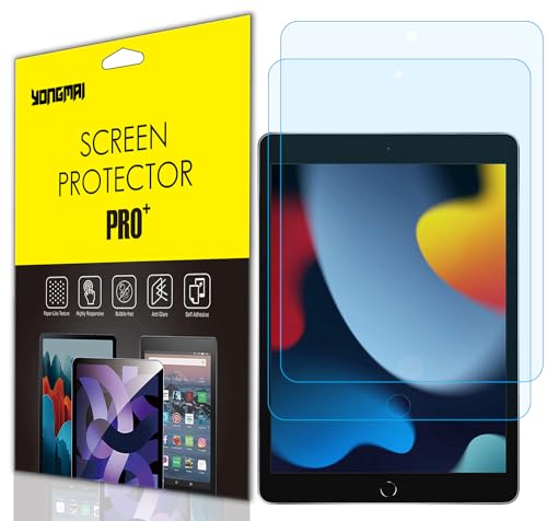 2-Pack Blue Light Blocking Screen Protector for iPad 10.2" 2021/2020/2019 | For iPad (9th/8th/7th generation) anti-blue light, anti-glare, anti-fingerprint, no bubbles, eye protection screen protector - size: iPad 10.2 inch (2021/2020/2019 9th/8th/7th Gen