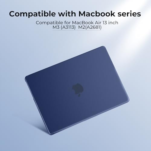 BlueSwan Flexible Case for MacBook Air 13 inch, M5 M4 M3 M2 2026-2022 | Anti-Scratch Protective Laptop Cover with Grippy Matte Texture, Seamless Fit and Lightweiht, Frosted Midnight - color: Frosted Midnight, size: Air 13.6-inch (2026-2022)