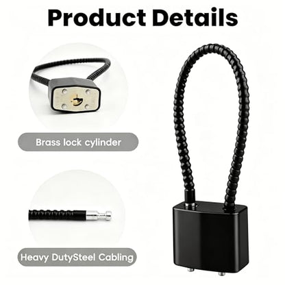 4Pcs Cable Locks with Keys, Bike Locks, 7.87 Inch Heavy Duty Keyed Wire Lock Cable with Keys, for Indoor Outdoor Bike Bicycle Helmet Cabinet Fence Gate Lock(Black)