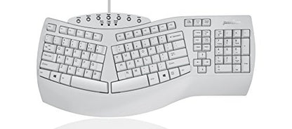 Perixx PERIBOARD-512W Periboard-512 Ergonomic Split Keyboard - Natural Ergonomic Design - White - Bulky Size 19.09"X9.29"X1.73", US English Layout - color: White, style: Wired