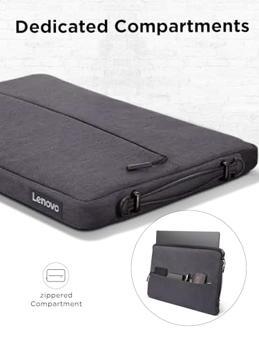 Lenovo Urban Laptop Sleeve 15.6 Inch for Laptop/ Notebook/Tablet Compatible with MacBook Air/Pro Water Resistant - Charcoal Grey - size: 15.6 inch