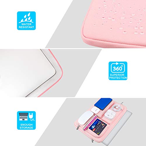 Lacdo 360° Protective Laptop Sleeve Case for 13 inch New MacBook Air M5 A3449 (2026), M4 A3240 2025, M3 A3113, M2 A2681, M1 A2337 | 13 inch New MacBook Neo A18 Pro A3404 (2026) Computer Bag, Pink - color: Pink, size: New MacBook Air/Neo/Pro 13 Inch