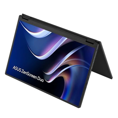 ASUS ZenScreen Duo Dual 14" 360° Foldable Portable Monitor (MB14FCD) - 16:10, 1920x1200 Full HD, IPS, Power Pass-Through, Dual USB-C, Mini-HDMI, Eye Care, Auto-Rotate, Sleek Design, 3 yr Warranty