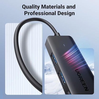UGREEN USB 3.0 Hub, 4 Ports USB A Splitter Ultra-Slim USB Expander, 2 ft | 5Gbps Data Transfer for Mouse, Keyboard, Flash Drive, U Disk, Printer Compatible with Laptop, Desktop PC, Xbox, PS5, and More - size: ['2 feet'], style: USB-A