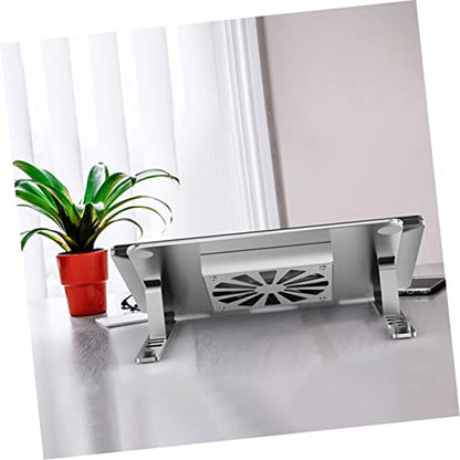 RGB Colorful Under LED Cooler Aluminum Adjustable Rack Pad Support Fan Laptop Notebook Alloy Inch Height for Cooling Gaming