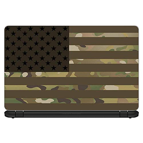 Flags | Custom Fit Made to Order Laptop Notebook Skin Vinyl Sticker Cover Decal Fits 13.3" 14" 15.6" 16" HP Lenovo Apple Mac Dell Compaq Acer American Flag camo Military Service USA Desert - color: Style 3
