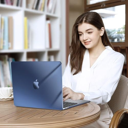 MOSISO Compatible with MacBook Air 13 inch Case M1 2021 2020 2019 2018 | A2337 A2179 A1932, Protective Hard Shell&Keyboard Cover&Screen Film&Pouch for MacBook Air 13.3 inch Case, Crystal Midnight - color: Crystal Midnight