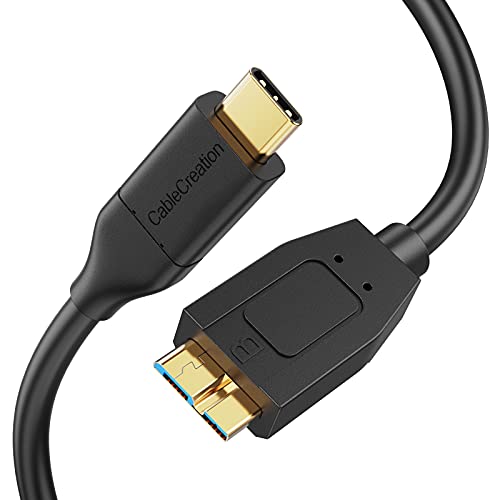 USB C 3.1 Type C to Micro B Hard Drive Cable for iPhone/Laptop/Camera | USB C hard drive Cable 10Gbps High Speed / 1ft~4ft/ for Seagate WD Westgate Lacie My Password/Thunderbolt 3 Compatible - color: Black, size: 4 ft