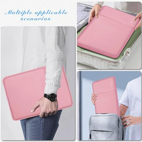 Hseok Laptop Case 13.3 14 inch Sleeve with Additional Case Compatible with MacBook Pro/Neo 14 inch M5/M4/M3/M2/M1 All Model of 13.3 Inch Mac Air/Pro, XPS 13 14 and More 13.3"-14" Notebooks,Pink - color: Pink