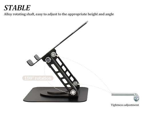 Laptop Stand Ergonomic Design, Adjustable Angel and Height, Foldable fits for laptops, notebooks up to 17.3 Inch (Grey) - color: Grey