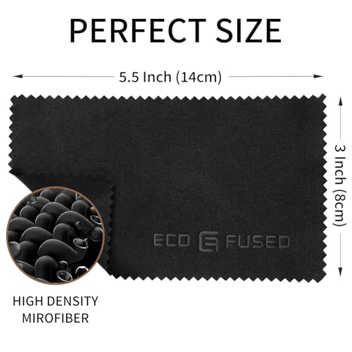Eco-Fused Microfiber Cleaning Cloths - 50 Pack - (5.5 x 3 inches) for Cleaning Glasses, Spectacles, Camera Lenses, iPad, Tablets, Phones, Smartphones, Laptops, LCD Screens and Other Delicate Surfaces - color: 50 Pack - ( 5.5 X 3 Inches)