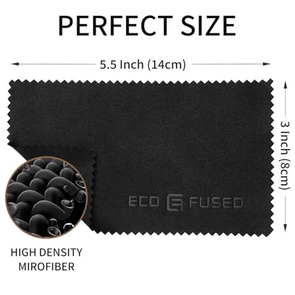 Eco-Fused Microfiber Cleaning Cloths - 50 Pack - (5.5 x 3 inches) for Cleaning Glasses, Spectacles, Camera Lenses, iPad, Tablets, Phones, Smartphones, Laptops, LCD Screens and Other Delicate Surfaces - color: 50 Pack - ( 5.5 X 3 Inches)