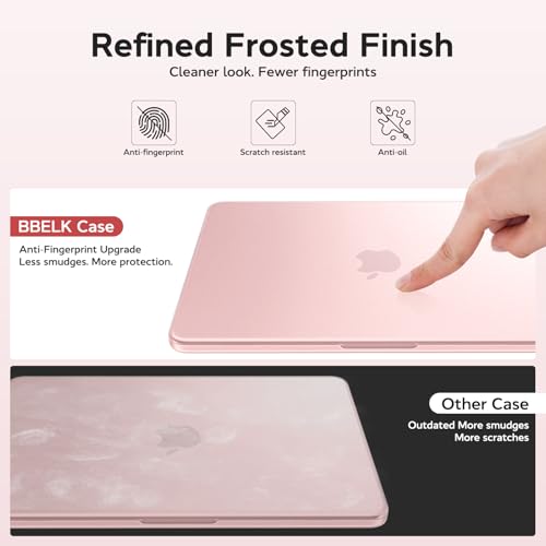 B BELK for MacBook Neo Case 13 inch 2026 | (A18 Pro, Model A3404) | 1:1 Precision Fit | Official Blush Clear | Matte Hard Shell Case | Scratch & Fingerprint Resistant for New MacBook Neo 13 inch Case - color: Blush Clear
