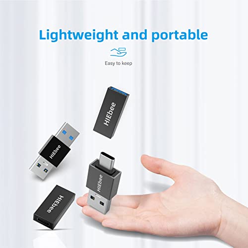 HIEbee USB 3.0 A to A Male Adapter, USB Female to Female, USB Type-C to USB A Male, USB 3.0 Female to USB C Female Connector Compatible with Hard Drive, Laptop etc