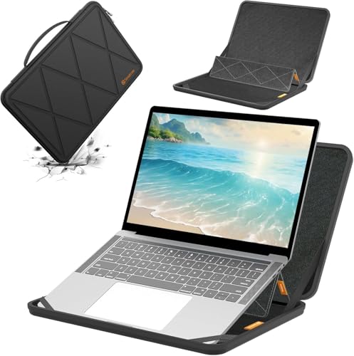 Smatree MS27T Hard Protective Case with Stand for 13.3" DELL Latitude 7330 | Compatible for 13.3 inch DELL Latitude 7330, for Latitude 3140 or 2-in-1, for Chromebook 3110/3120 or 2-in-1 - color: MS - Black, size: For 13.3 inch Latitude/Chromebook (MS27T)