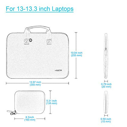 Hseok Laptop Sleeve 13.3-14 inch Case with Small Pouch, Neoprene Computer Bag Compatible with MacBook Neo/Pro 14 M5/M4/M3/M2/M1, Mac Air/Pro 13.3, XPS 14 and Most 13-14 inch Notebooks,J01B01 - color: J01b01, size: 13"-14"