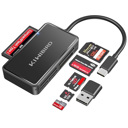 SD Card Reader, CF Card Reader USB C, Memory Stick Pro Duo Reader | Memory Card reader USB for SD MicroSD Compact Flash MS M2 for PC Camera Laptop iPhone 17 17e Air 16 Pro Max Mac Galaxy S26