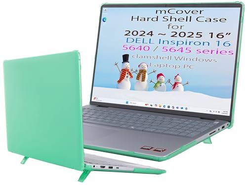 mCover Case Only Compatible with 2024～2025 16" Dell Inspiron 16 5640 5645 Series Clamshell Windows Laptop PC (NOT Fitting Any Other Dell Models) - Green - color: Green
