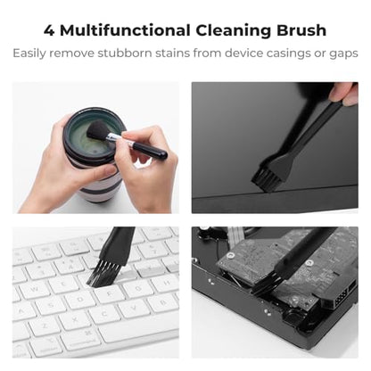 K&F CONCEPT 8-in-1 Screen Cleaning Kit, for Car, Computer, Laptop | with 250ml Cleaning Liquid, 30cm Pearl Towel, 2 Long Vacuum Cleaning Cloths, 4 Cleaning Brushes for TVs Tablets Phone Laptops