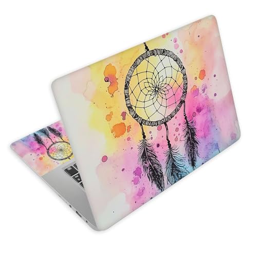 Universal Laptop Skin Decal, 3-Piece Vinyl Protector for 12 13 14 15.6" Notebook, Waterproof Anti-Scratch, Easy Trim & Bubble-Free Finish, Dreamcatcher with Feathers Hanging - color: Dreamcatcher with Feathers Hanging