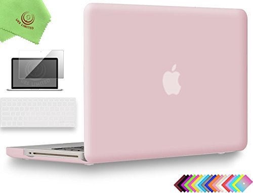 UESWILL 3in1 Smooth Matte Hard Shell Case Cover Compatible with MacBook Pro 13 inch with CD-ROM (Non-Retina) (Model A1278) + Clear Keyboard Cover and Screen Protector, Rose Quartz - color: Rose Quartz, size: MacBook Pro 13" (CD-ROM Drive)