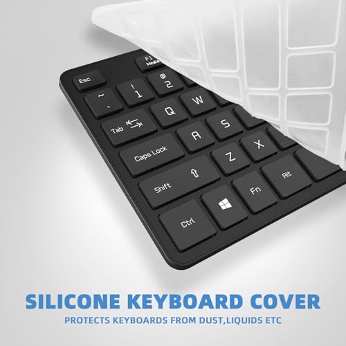 USB Wired Keyboard for Window,Comfortable Quiet Chocolate Keys, Durable Ultra-Slim Wired Computer Keyboard(QWERTY) for PC, Windows 11/10/8/7/XP/Vista KB1430 - color: Black