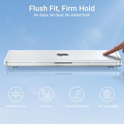 MOSISO Compatible with MacBook Pro 14 inch Case M5 M4 M3 M2 M1 2026-2021 | A3427 A3426 A3434 A3112 A3185 A3401 A2918 A2992 A2779 A2442, 3 in 1 Kit Reinforced Shock-Absorbing Hard Shell, Matte Clear - color: Matte Clear