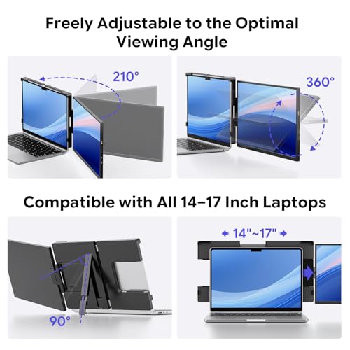 15.6" Laptop Screen Extender,FHD 1080P IPS Portable Monitor for 13"-17" Laptops, Dual Travel Screen Monitor Plug & Play, Laptop Screen Monitor Extender Compatible with Windows/Mac/Android & Chrome OS - style: 15.6 Dual