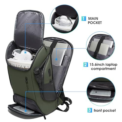 UTURE AESTHEICS Business Laptop Smart backpack Can Hold 15.6 Inch Laptop Commute Backpack Carry on bag for men and women - color: Green