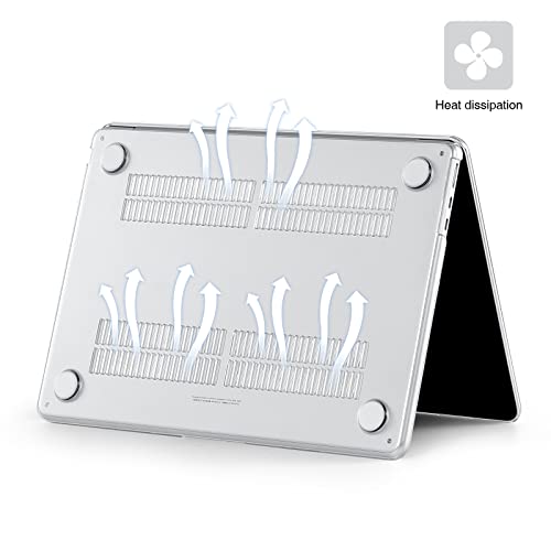 EooCoo Case for MacBook Air 15 inch M5 M4 M3 M2 2026-2023, Crystal Clear | Easy to Install, Sturdy, Plastic Hard Shell Case & Keyboard Cover & Screen Protector, Model: A3448 A3241 A3114 A2941 - color: Crystal Clear
